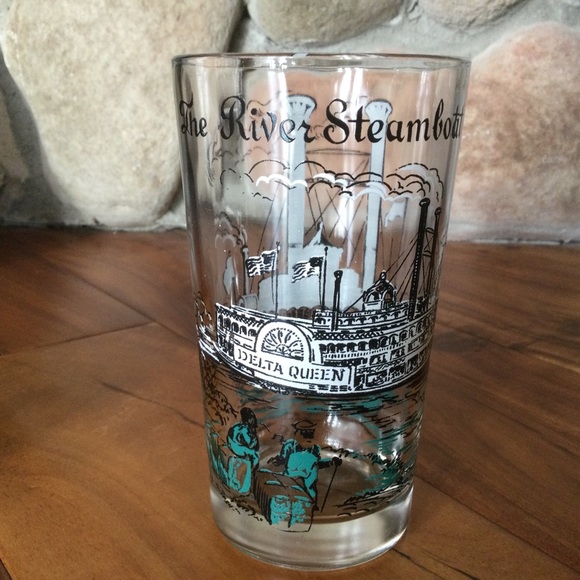 Vintage Hazel Atlas Transportation Glasses Set of 2 - Picture 2 of 4